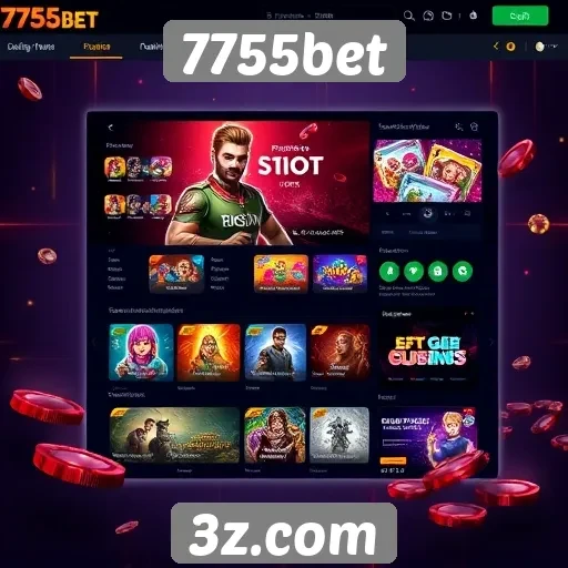 Interface do usuário do site 7755bet analisada